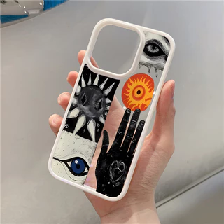 เคสอะคริลิคใสแข็งลายสัญลักษณ์ลึกลับสมัยใหม่ สำหรับ iPhone 11 12 13 14 15 16 Pro Max iPhone 13 iPhone 15 Pro Max ดีไซน์สว