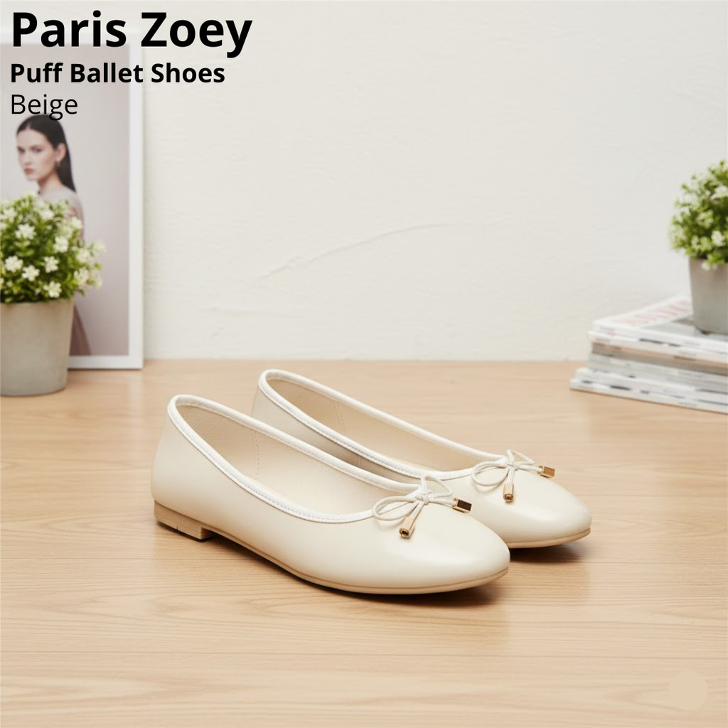 รองเท้าบัลเล่ต์พัฟผู้หญิง PARIS ZOEY - รองเท้าแตะผู้หญิงหรูหราและหรูหรา
