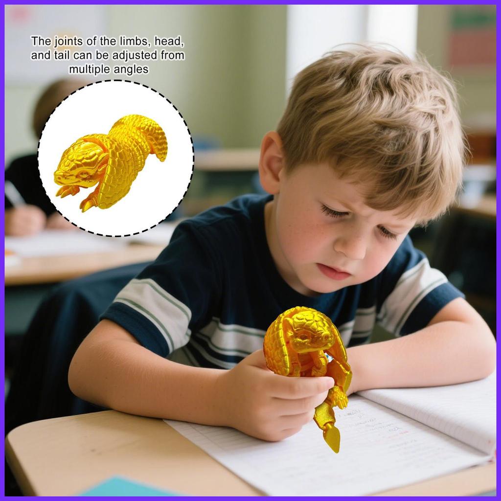 3D Pangolin สัตว์ยืด Pangolin รูปยืดหยุ่นสมจริงสําหรับโต๊ะหน้าต่างห้องเรียนชั้นวางหนังสือ voijeth