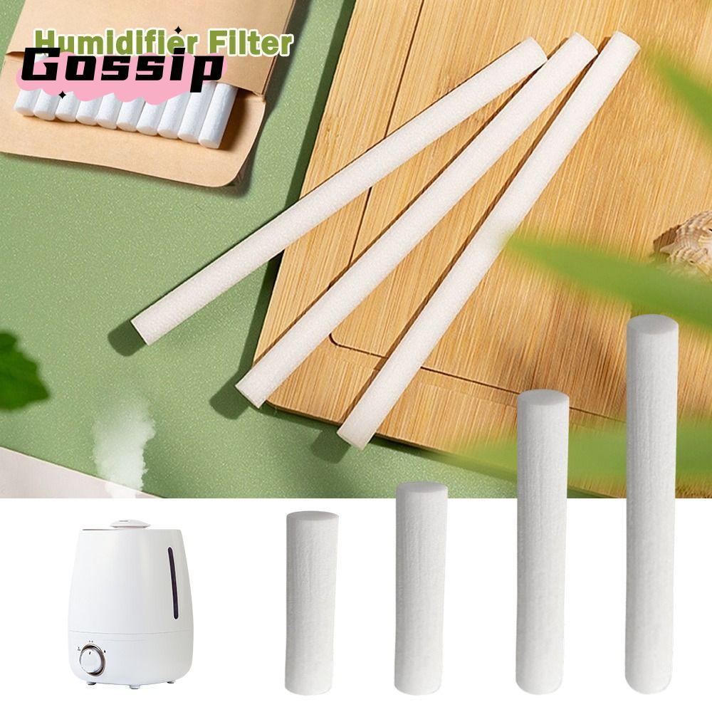 GOSSIP 50 ชิ้นกรองเติม Sticks,ฟองน้ําติดผ้าฝ้ายวัสดุ Humidifier Sticks,สําลีอัลตราโซนิก 8 มม.ขนาดสํา