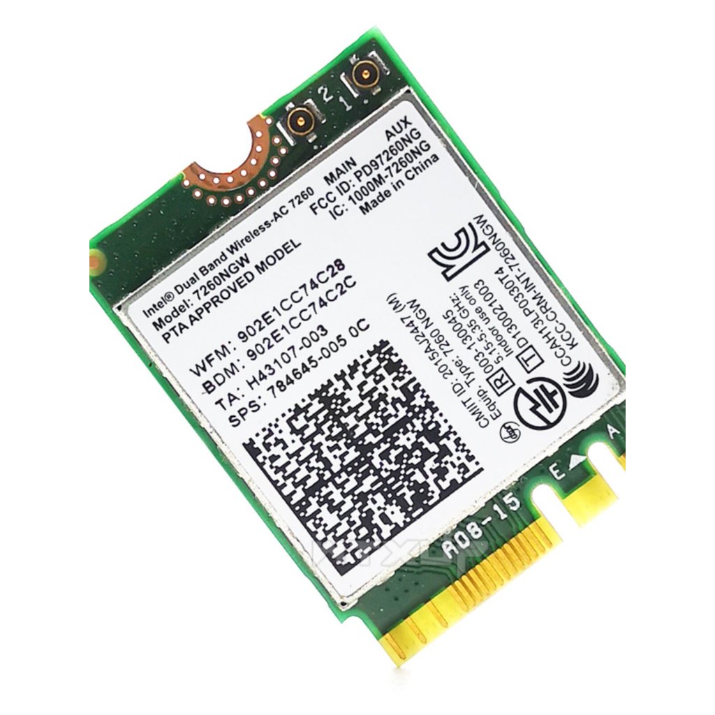 [ของแท้] Intel 7260NGW 7260AC NGFF M2 Dual Band 5G Gigabit การ์ดเครือข่ายไร้สายในตัว 4.0 บลูทูธ 5L0C