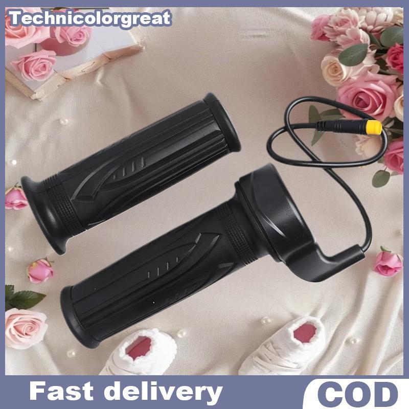พวงมาลัยขวาพร้อมคันเร่ง.Full Twist 24V-72V 3-pin กันน้ำ/SM Connector เหมาะสำหรับจักรยานไฟฟ้า