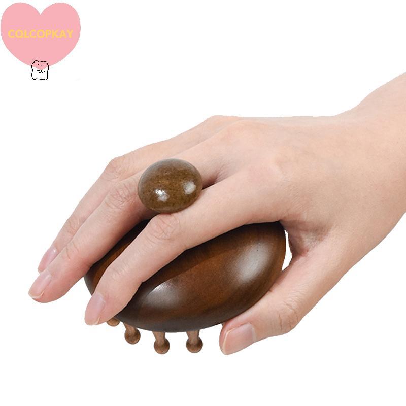 HANHAI Multi-Functional ไม้ Therapy Massageb หนังศีรษะหัวนวดไม้จันทน์ธรรมชาติวงกลมฟัน Guasha ขูด Body Massager TH ราคา ถูกที่สุด ดีลบีเคเค แกลเลอรีภาพที่ 3