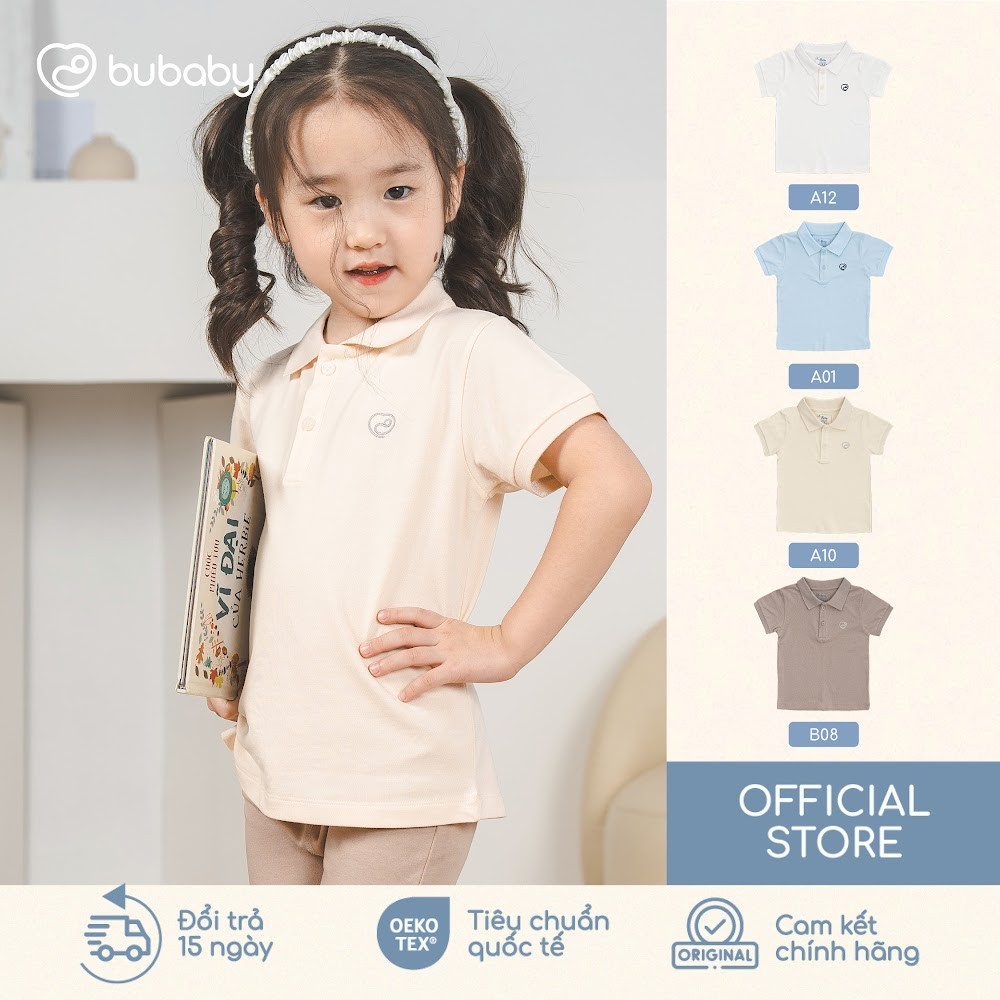 BU Baby Polo เสื้อเชิ้ตแขนสั้นคอปกสีเกาหลีน่ารัก | ชุดเด็กแรกเกิดแบบนุ่มคุณภาพสูงสําหรับเด็กชายและเด