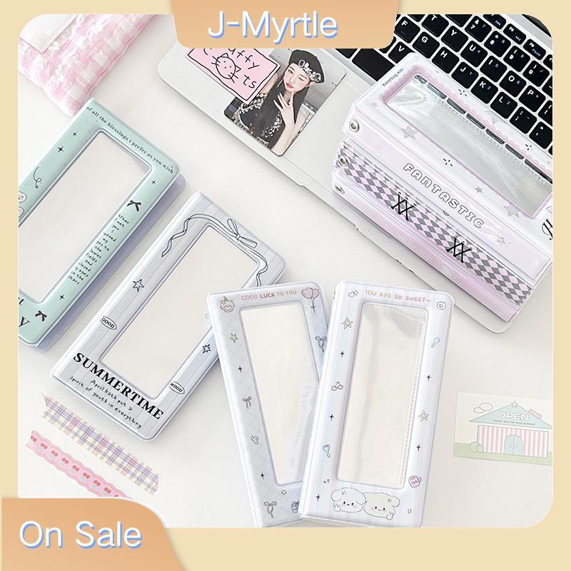 J-Myrtle Ins Photo Card Binder Book สําหรับ 2x6 นิ้ว Photocards อัลบั้มภาพผู้ถือบัตรรวบรวมหนังสือ Id