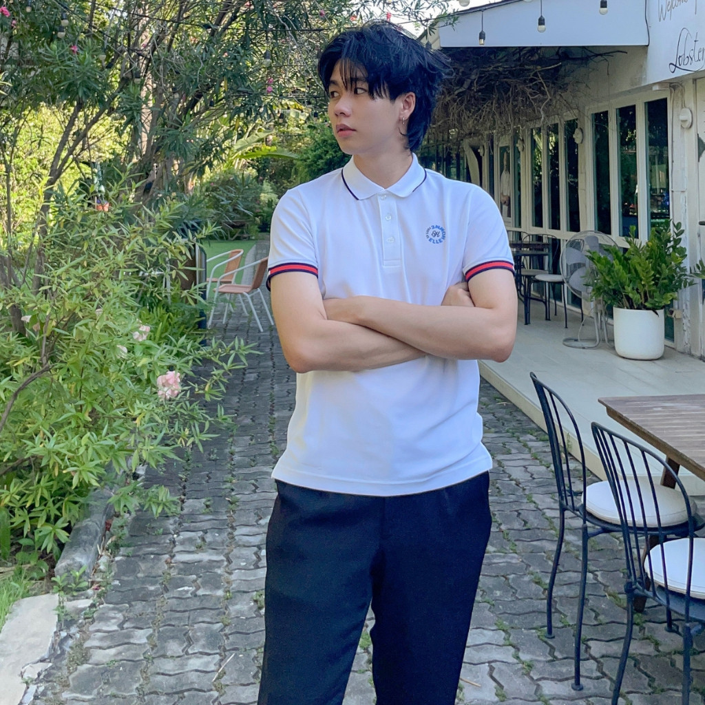 ELLE HOMME เสื้อยืดคอปกโปโล แขนสั้น สกรีน ELLE HOMME ที่อก มี3 สีให้เลือก รุ่น W8K918