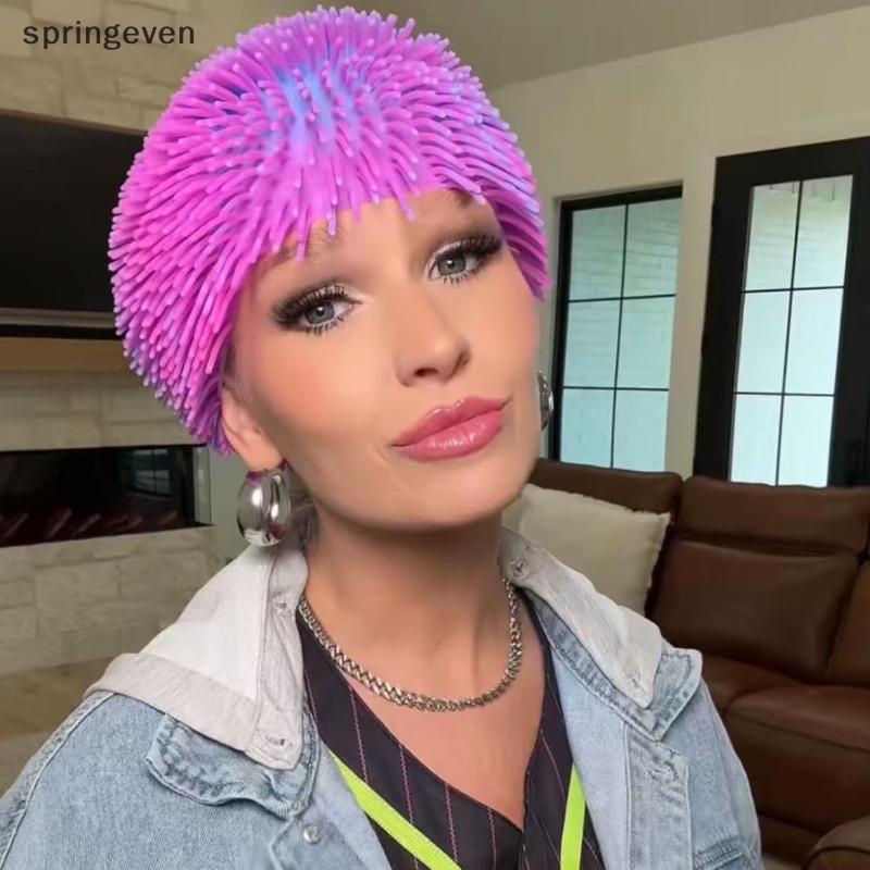 Springeven Spiry Ball Hat - หมวกตลกสําหรับเล่นตลก, เทศกาล, คอสเพลย์ - หมวกบรรเทาความเครียดยืดหยุ่นสํ