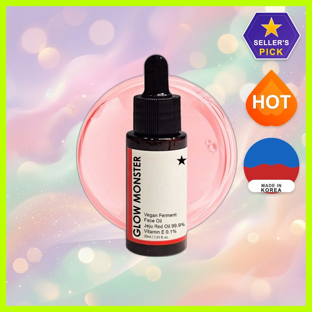 [glow monster] Vegan Ferment Face Oil (Jeju Red Oil), 30ml / Korean Face Oil / Glow Boosting / ของแท