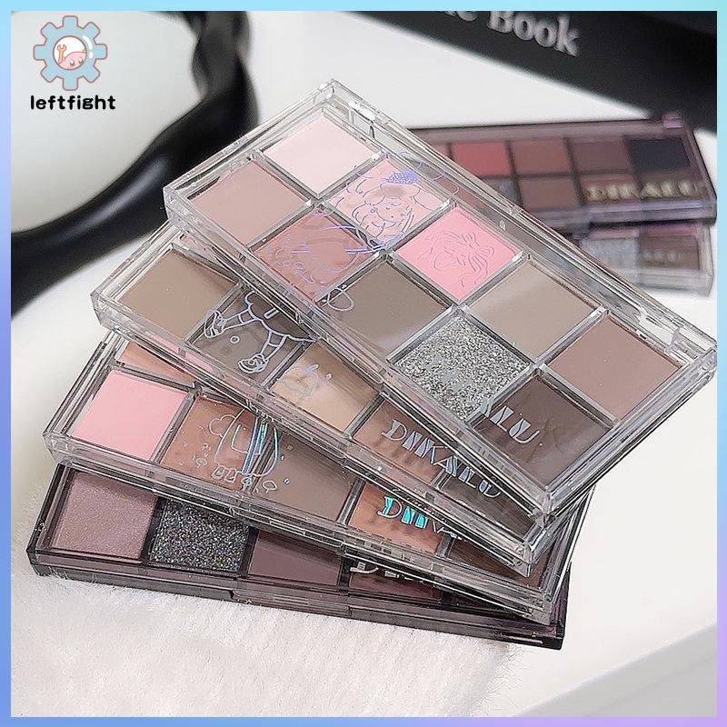 ซ้าย มาคาลู 12 สีความอิ่มตัวต่ําอายแชโดว์พาเลททั้งหมดเคลือบชาแอปริคอทตาแต่งหน้าจานสีแต่งหน้าทุกวันอา