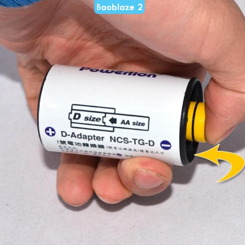 [baoblaze2] 1 แพ็คแบตเตอรี่ AA to D ขนาดอะแดปเตอร์แปลง Switcher Box สีเทา