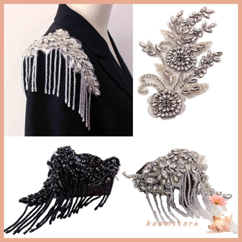 Boom Fashion Beaded Epaulette for Clothes Punk Coat Suit DIY Fashion Shoulder Epaulet