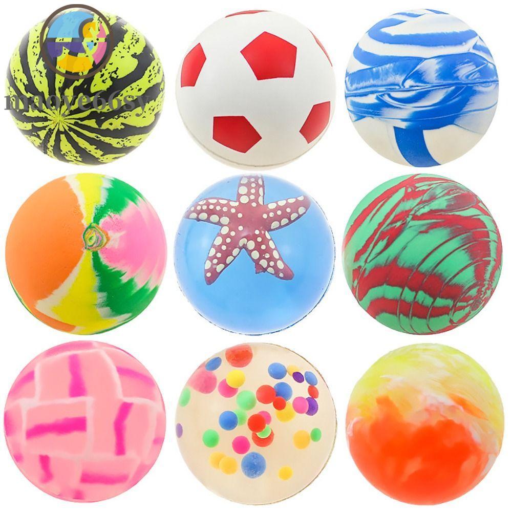 MAOYE66SY Rubber Bouncing Ball เด็ก 1 ชิ้นเกมกลางแจ้งกิจกรรมครอบครัวสนุกยาง Jump Ball สี Bouncing Ba