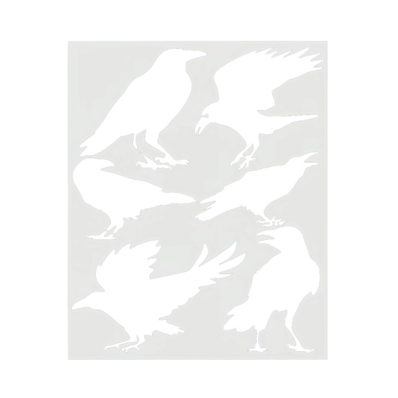 Caoxhenr Gothic Ravens Bird Stencil Reusing Stencil Precisions Cut Ravens Bird แม่แบบสําหรับภาพวาดแล