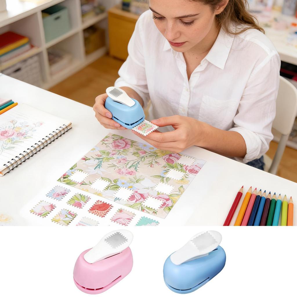 แสตมป์กระดาษ Punch ไปรษณีย์ Scrapbooking เครื่องตัดแสตมป์ Puncher สําหรับ Journaling การ์ดทําศิลปะซอ