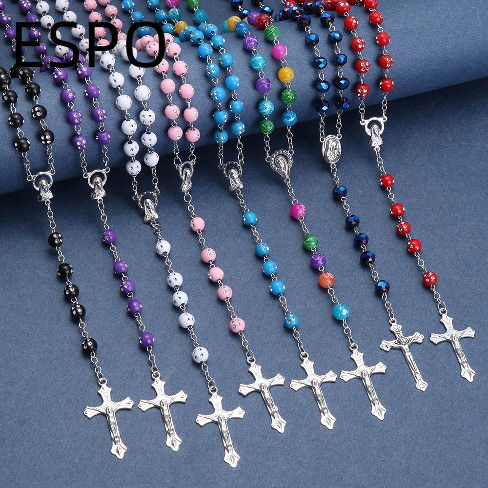 ESPO 1 PC คาทอลิกสร้อยคอชุดสร้อยคอจี้หลากหลายรูปแบบ