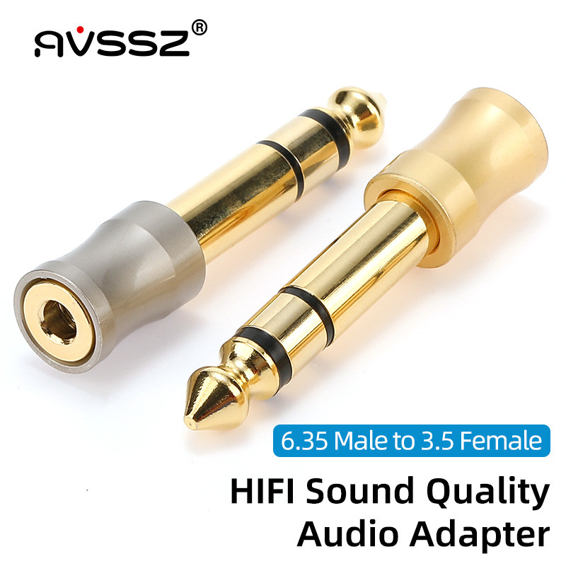 AVSSZ สายแปลงหูฟัง Aux ตัวเมีย เป็น ตัวผู้ จาก 3.5 มม. เป็น 6.35 มม.