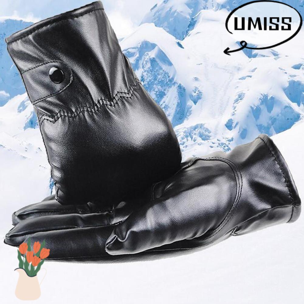 UMISS ถุงมือหนังสำหรับทั้งผู้ชายและผู้หญิง กันลมและลื่น
