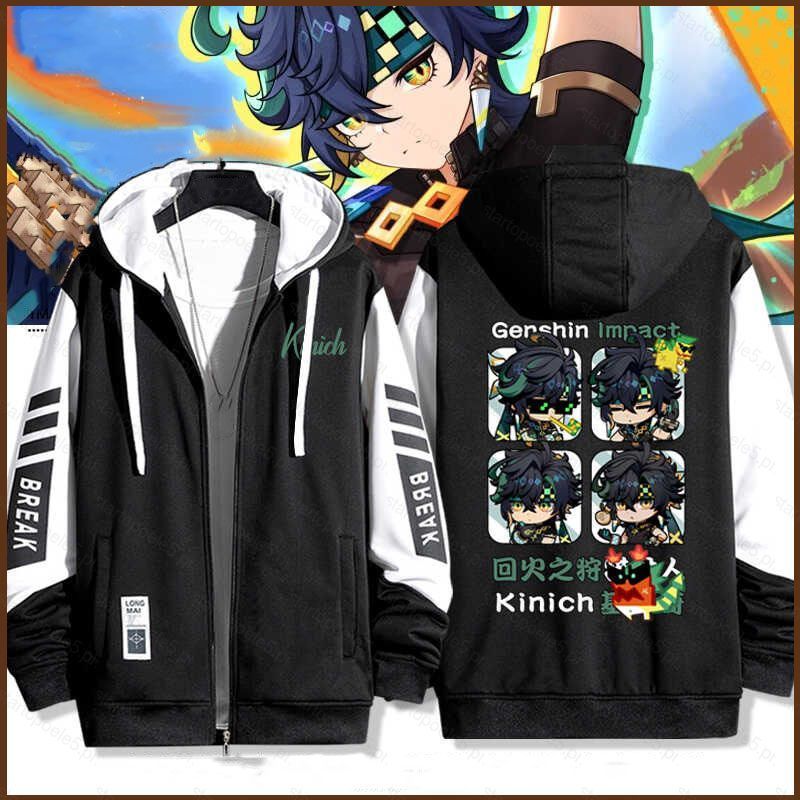 ST5 Genshin Impact Kinich ฮูดี้แขนยาว แบบ_unisex_สำหรับคอสเพลย์และสวมใส่ในชีวิตประจำวัน TS5