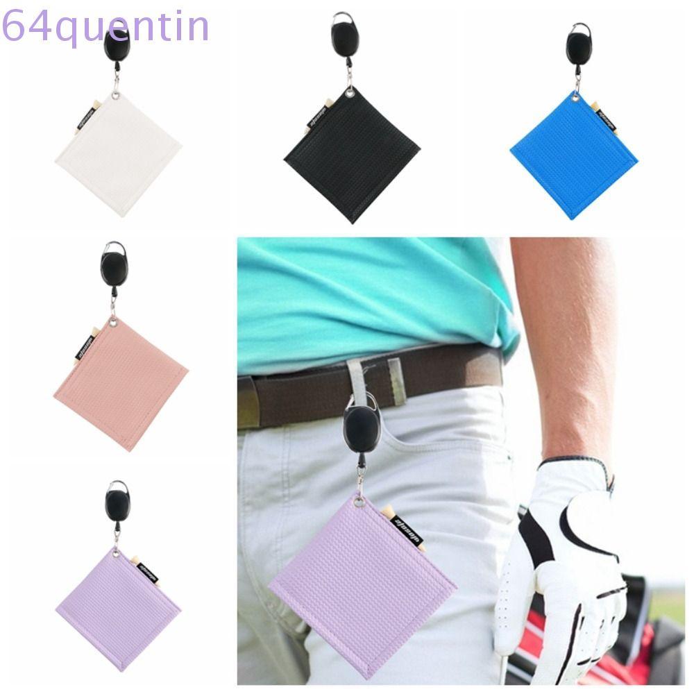 QUENTIN Golf Towel, Square with Carabiner Hook Golf Club Towel, Golf Supplies Double-sided Clean Wat