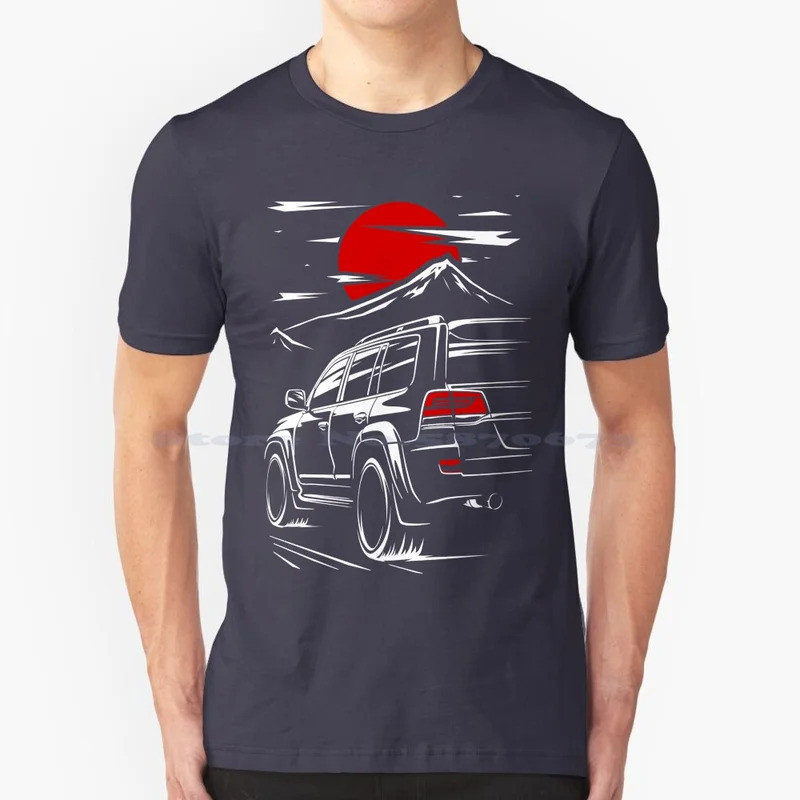 เสื้อยืด Land Cruiser 200 ผ้าฝ้าย 100% เสื้อยืด SUV Land Cruiser Cruiser 300 400 Lc200 ออฟโรด 4x4 20