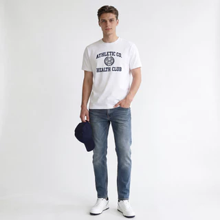 ESP เสื้อทีเชิ้ต เฟรนช์ชี่ ผู้ชาย สีขาว | Frenchie T- shirt | 04135