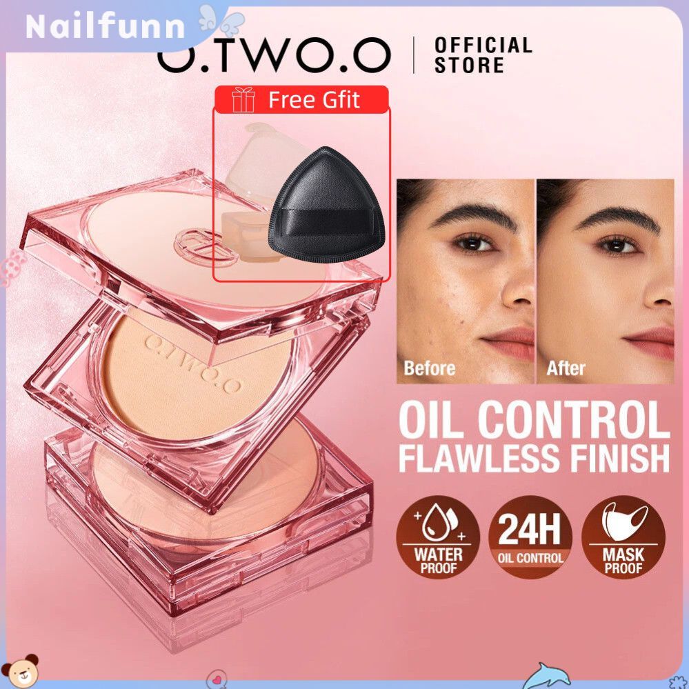 สินค้าพร้อมส่ง 【ของขวัญ】o.two.o เครื่องสำอาง Fog Mirror Lock แป้งฝุ่น คอนซีลเลอร์ รองพื้น เพิ่มความก