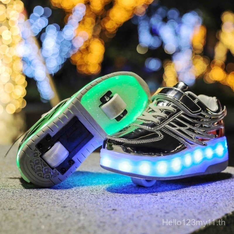 รองเท้าโรลเลอร์ LED Wings สำหรับเด็กและเยาวชน ไซซ์ 28-40