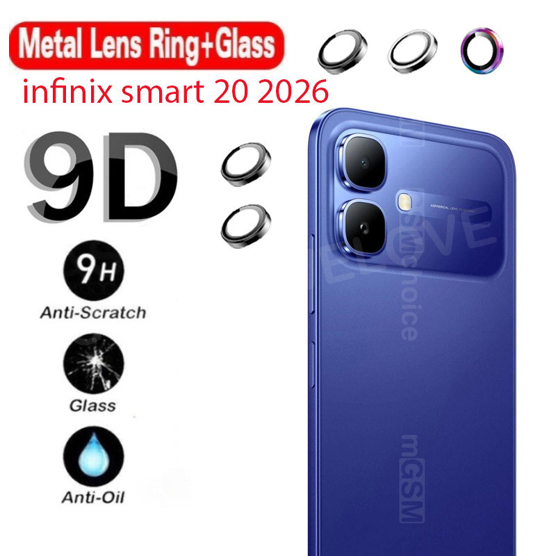ป้องกันหน้าจอสําหรับ Infinix Smart 20 10 Plus NOTE 60 Pro Edge 5G 4G 2026 ตําแหน่งโลหะกล้องกลับเลนส์ป้องกันกระจกนิรภัยป้องกันรอยขีดข่วนแหวนฝาครอบฟิล์ม