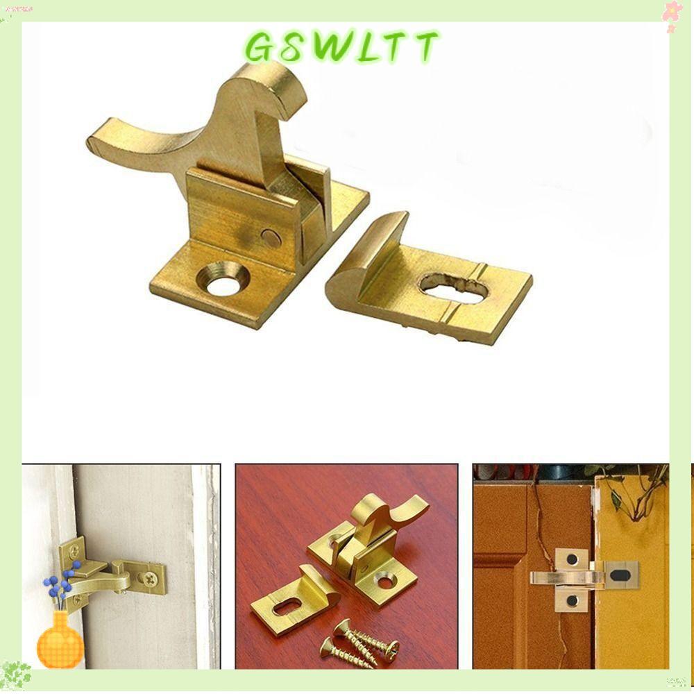 GSWLTT ล็อคสลักนก,ตะขอหน้าต่างเสียงรบกวนต่ําหัวเข็มขัดข้อศอกประตู,ทองเหลืองอัตโนมัติปรับปรุงบ้านมือจับประตูหน้าต่าง