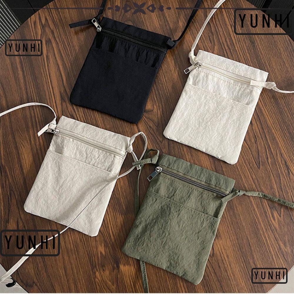 YUNHI กระเป๋าใส่โทรศัพท์ สไตล์พกพา ทำจากผ้าไนลอน น้ำหนักเบา สำหรับทุกคน