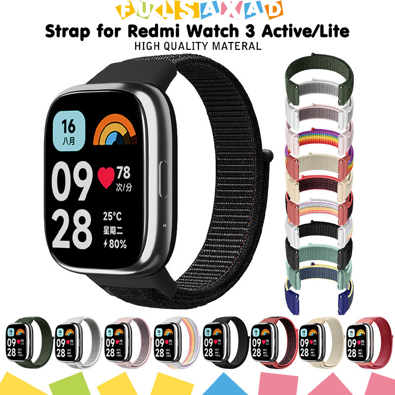 สายคล้องห่วงไนลอน for Smart Watch Redmi Watch 3 Active อุปกรณ์เสริมสำหรับกีฬา for Xiaomi Mi Watch 3 Lite