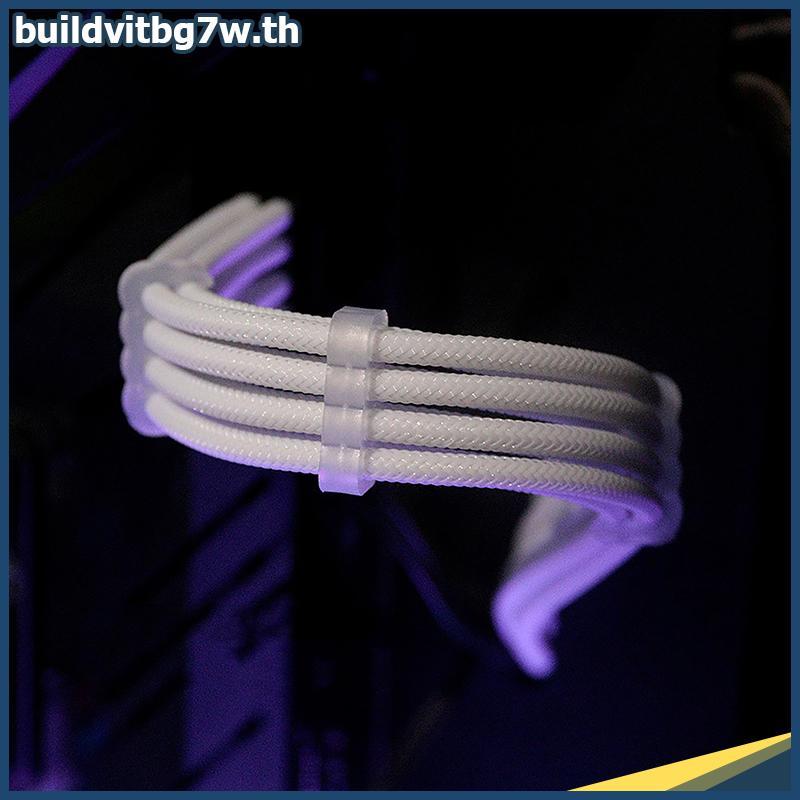 BV PSU ATX 24Pin สายไนลอนถัก 8-pin 6 + 2pin สายไฟ 24 พินเมนบอร์ดสําหรับคอมพิวเตอร์พีซีกรณีสายไฟชุด T