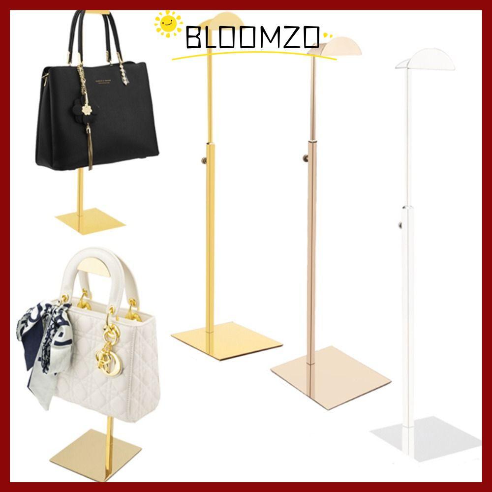 CODBLOOMZO กระเป๋าโชว์ชั้นวาง,ทอง/เงินสแตนเลสโลหะจอแสดงผล Risers,ทนทานปรับขัดชั้นวางเครื่องประดับออแกไนเซอร์ผู้หญิงกระเป๋า