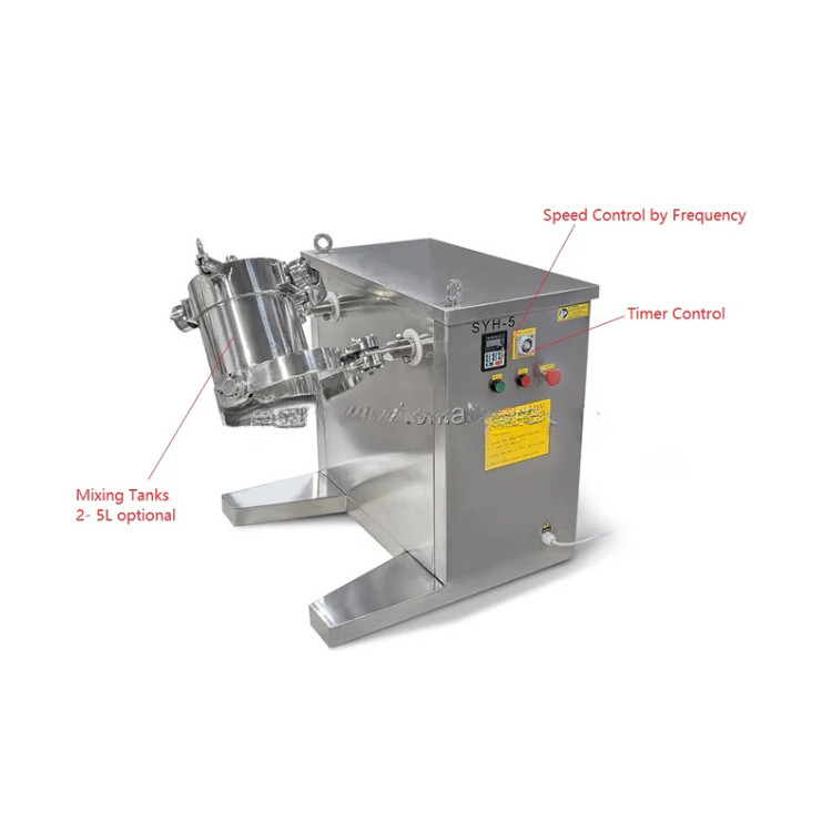 Laboratory 3D Shaker Mixer & Mill W/ 0.5 L -- 15L Tank for Dry Powder - EQ-SYH-5
