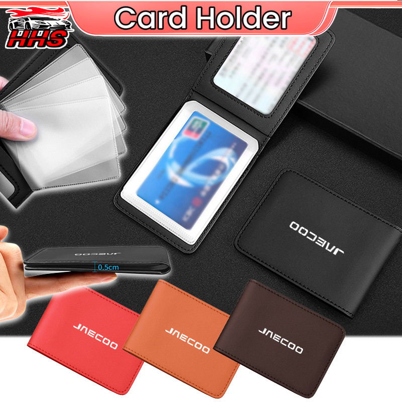 JAECOO Multi Functional Drivers License Set Mini Slim กระเป๋าสตางค์หนัง Pu Multi Slot Design กระเป๋า