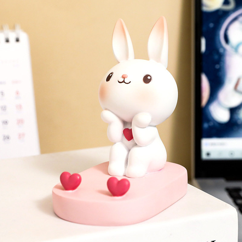 ผู้ถือโทรศัพท์น่ารัก litem desktop holder กระต่ายน่ารักขาตั้งโทรศัพท์สก์ท็อปการ์ตูนโทรศัพท์ยืนสํานัก