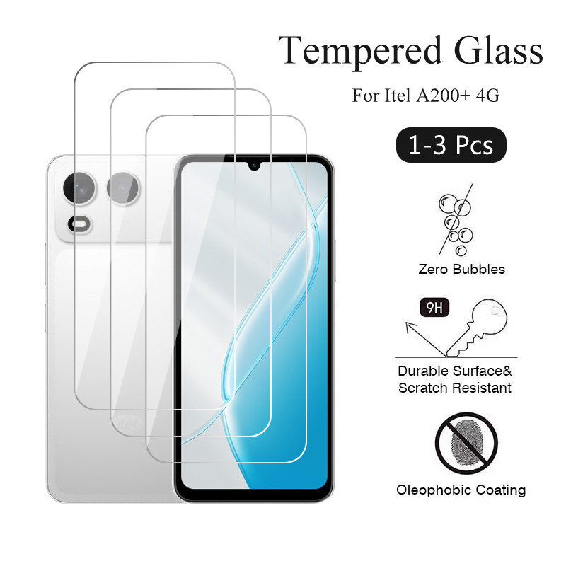 1-3 ชิ้นสําหรับ Itel A200 + กระจกนิรภัยสําหรับ Itel A200 A100C A100 City 200 100 Prower 70 Zeno 5G 2