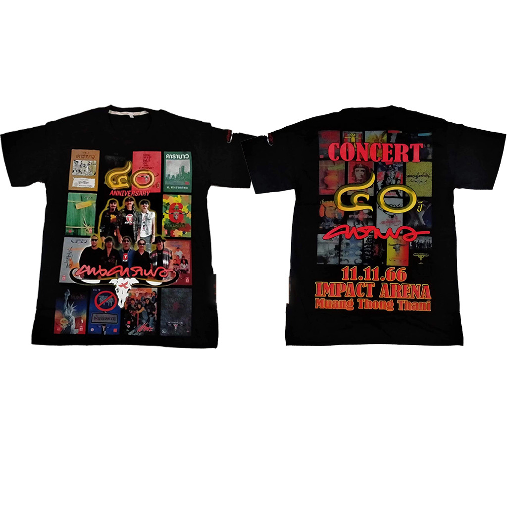 [พร้อมส่ง] เสื้อยืดคอกลมแขนสั้นพิมพ์ลาย Carabao Band
