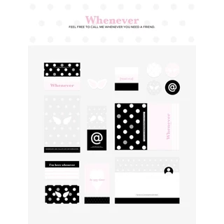 10 ชิ้น/เซ็ต Ins Minimalist สติกเกอร์ปิดผนึกชุดการ์ด DIY วัสดุบรรจุภัณฑ์