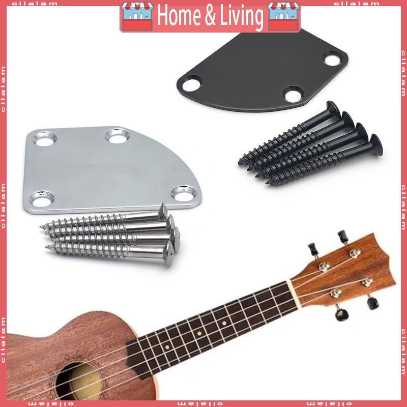 CI จานคอกีตาร์กึ่งรอบคอร่วมกลับแผ่นยึดชุดพร้อมสกรู 4 ชิ้น