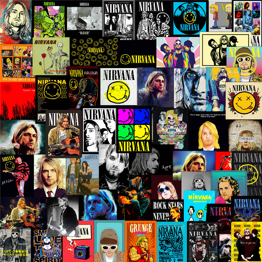 135ชิ้น/เซ็ต ❀ วงร็อค . Nirvana Q-2 Mini Diary Manual สติ๊กเกอร์ ❀ DIY แฟชั่นสมุดภาพอัลบั้มตกแต่ง De