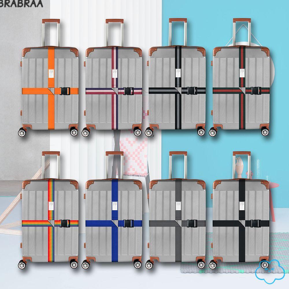 BRABRAA Baggage Belts Rainbow Suitcase Belts Name Sticker Packing Belt