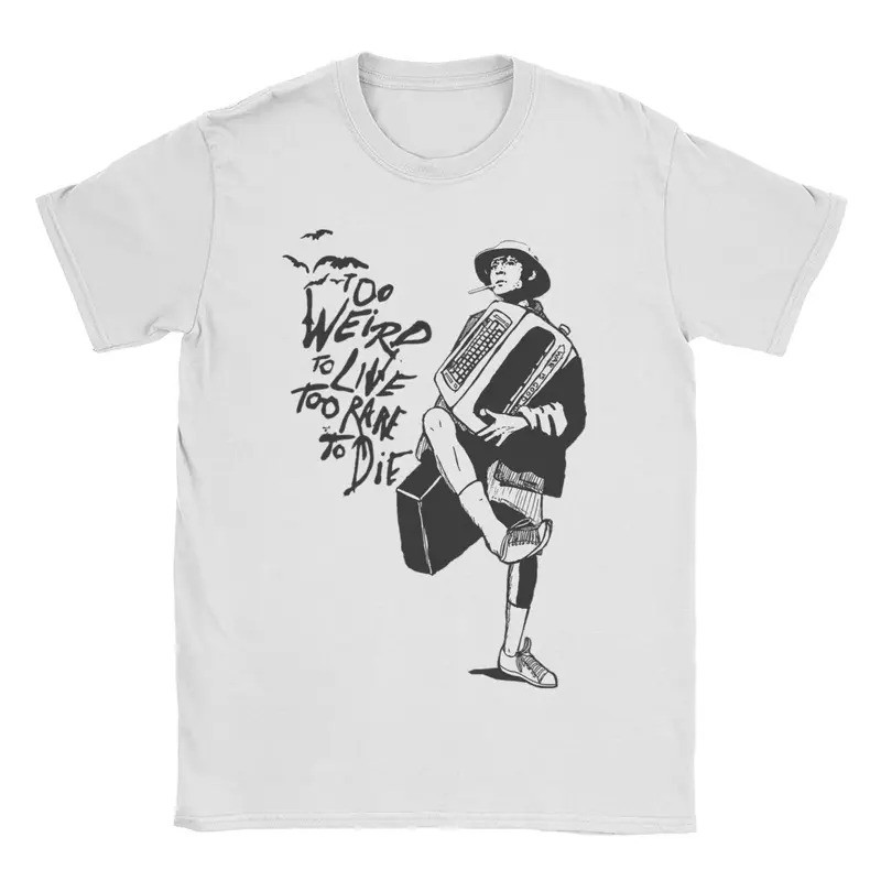 เสื้อยืด Fear and Loathing in Las Vegas สำหรับผู้ชาย ผ้าฝ้ายแท้ เสื้อยืดคอกลม แขนสั้น เสื้อผ้าเท่ๆ