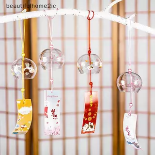[ใหม่] ญี่ปุ่น Wind Bell ญี่ปุ่น Wind Chimes Handmade แก้ว Furin ตกแต่งบ้านสปาห้องครัวตกแต่งสํานักงาน Sakura Cherry Blossom รูปแบบ [TH]