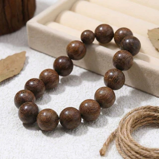 St.kunkka ลูกปัดไม้จันทน์ทองแท้ 10-50 ชิ้น สำหรับทำสร้อยข้อมือเรียกทรัพย์ สร้อยประคำ DIY เครื่องประดับมงคล