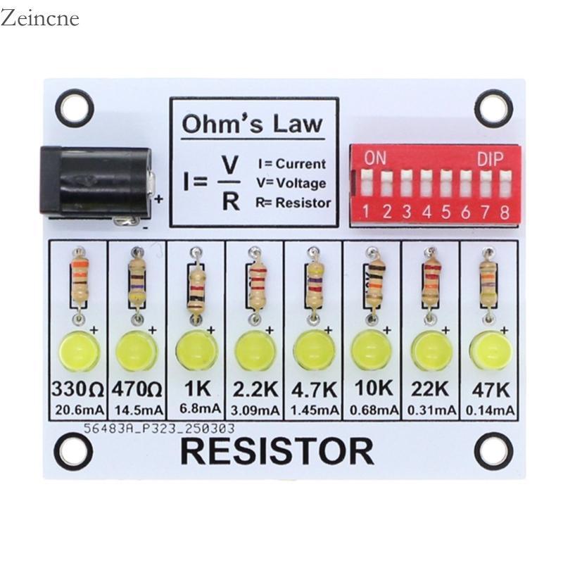 Zein LED Ohms Law Soldering Practice Kit ตัวต้านทานการเรียนรู้บอร์ดการสอนอิเล็กทรอนิกส์ Lab การฝึกอบ