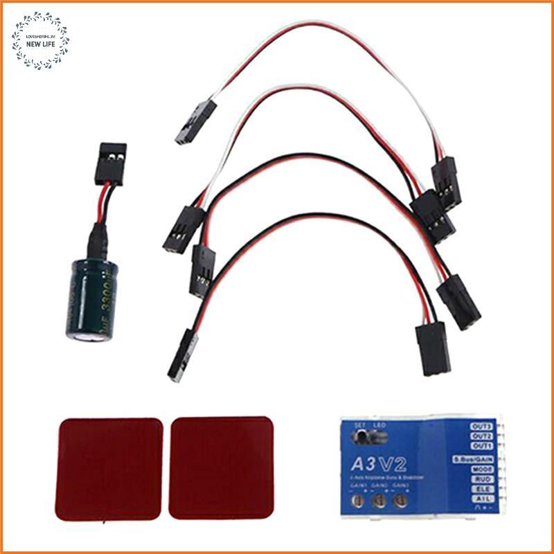 [LS] คุณภาพสูง 3 แกน Gyro A3 V2 Aeroplane Flight Controller Stabilizer สําหรับเครื่องบิน RC คอปเตอร์