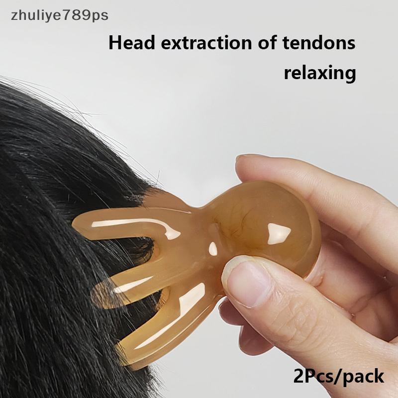 Zhuliye789ps] 2 ชิ้นเรซิ่น Octopus หวีนวดศีรษะ Meridian ขูดหนังศีรษะนวดฝังเข็มสปา Body Home Health T