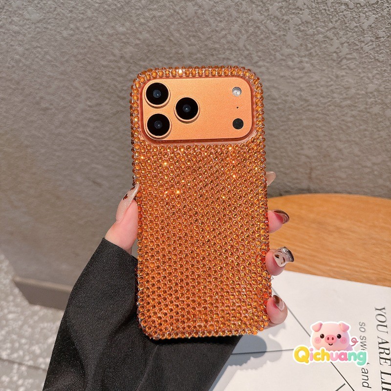 Vibrant สีส้ม Rhinestone สําหรับ Vivo X21 UD X21i X21S X20 Plus X9 Pro X9S Plus T3 Pro T4X T2X T2 T1