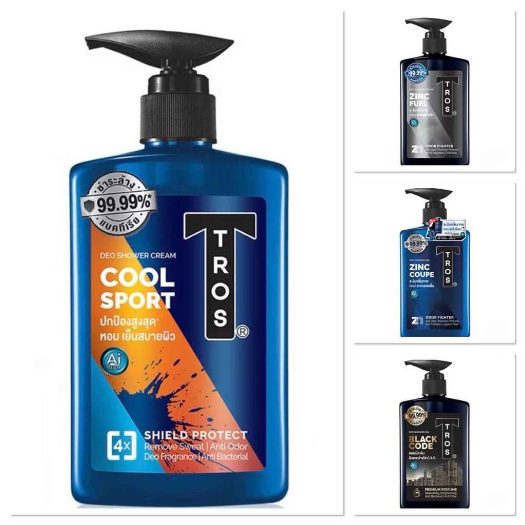 TROS ทรอส โปร ชาวเวอร์เจล ครีมอาบน้ำ สบู่เหลว ครีมอาบน้ำผู้ชาย 450มล.